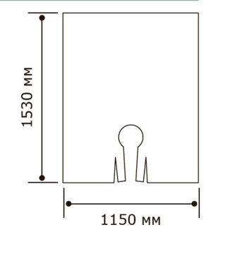 Пеньюар одноразовый прозрачный 115 х 153 мм (50 шт) DEWAL ME0007