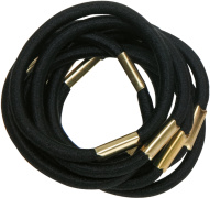 Резинки для волос черные, maxi (10 шт) DEWAL RE021