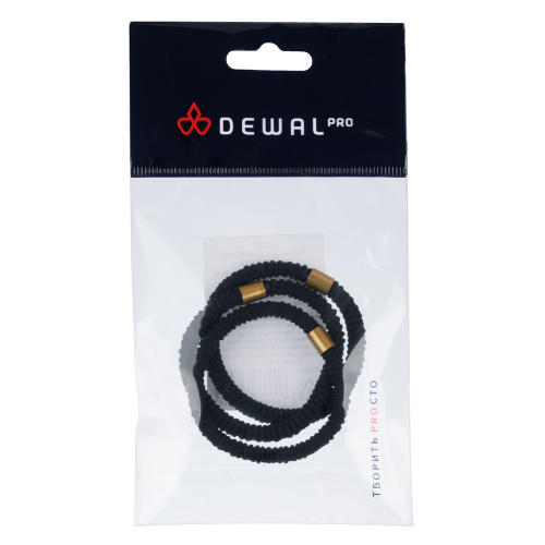 Резинки для волос, черные, 3 шт/уп DEWAL RE047